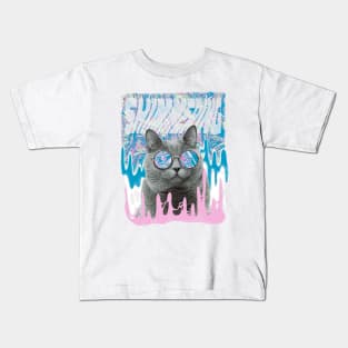 Cool cat with sunglasses Kids T-Shirt